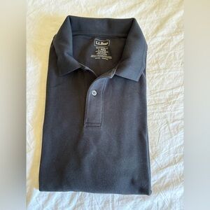 LL Bean Men’s Black Polo Shirt Size Large